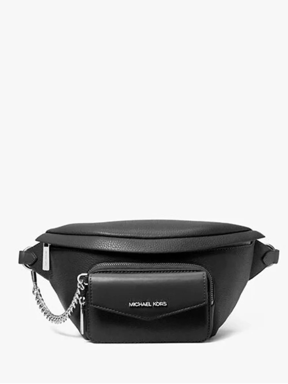 NEW Michael Kors 2-in-1 Leather Sling Purse Black Bag
